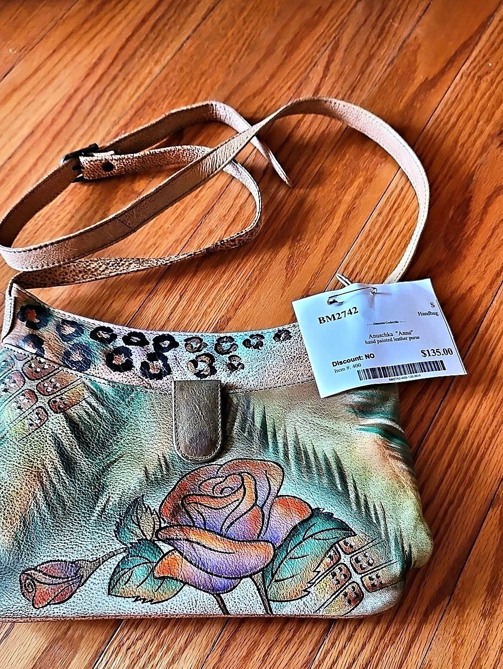 Anuschka Anna by Anuschka Hand Painted Leather Purse Hand-Painted Crossbody Bag